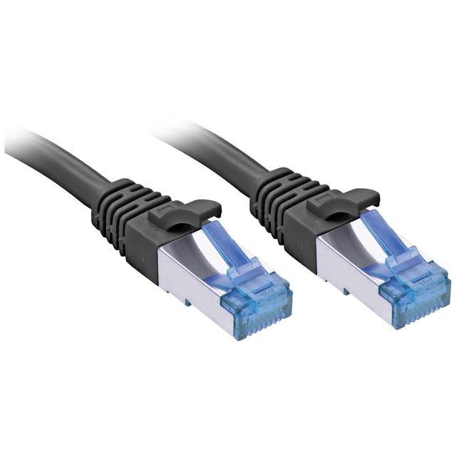 47417 RJ45 Netzwerkkabel, Patchkabel cat 6a s/ftp 7.50 m Schwarz 1 St. - Lindy