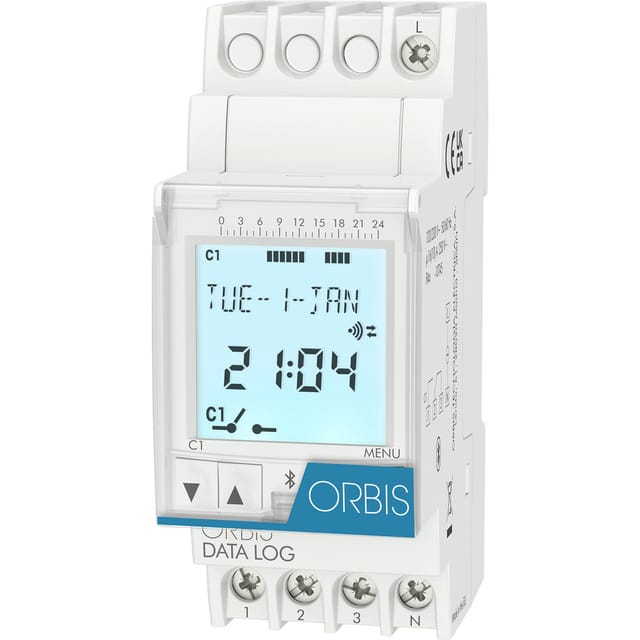 Orbis - OB174012 data log digitale Zeitschaltuhr 1 Schaltung 16A