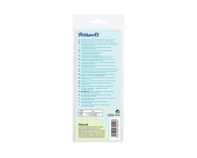Pelikan - Pinselset inkl. je 1 Haarpinsel Sorte 2 Größe: 4 6 8 10 12 je 1 Borstenpinsel Sorte 613F Größe: 4 6 8 10 12 Haar Borste 10 St./Pack.