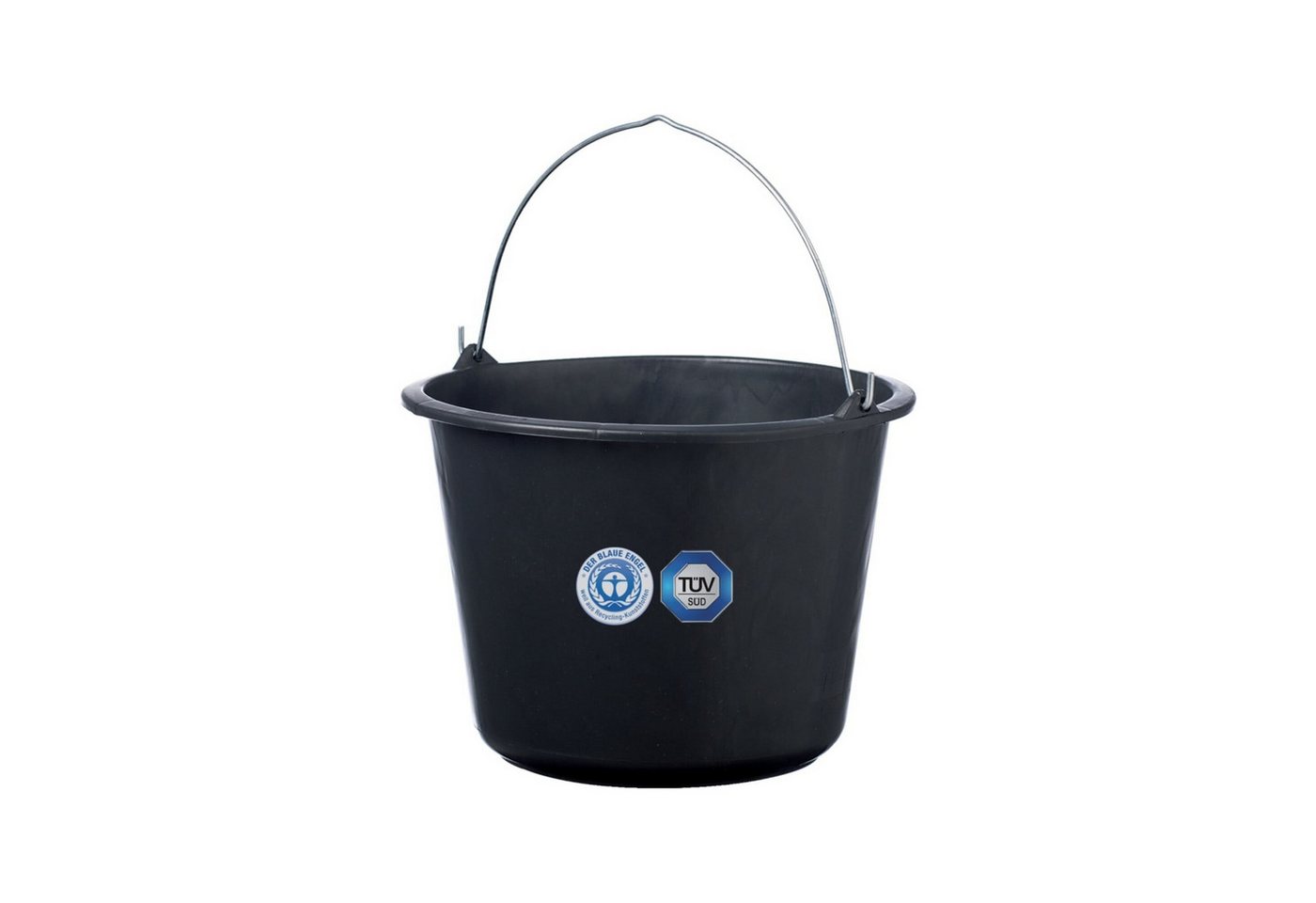 FORMAT Baueimer 12L Schwarz Liter-Skala Recycelbar verstärkter Boden Bügel Bild 3