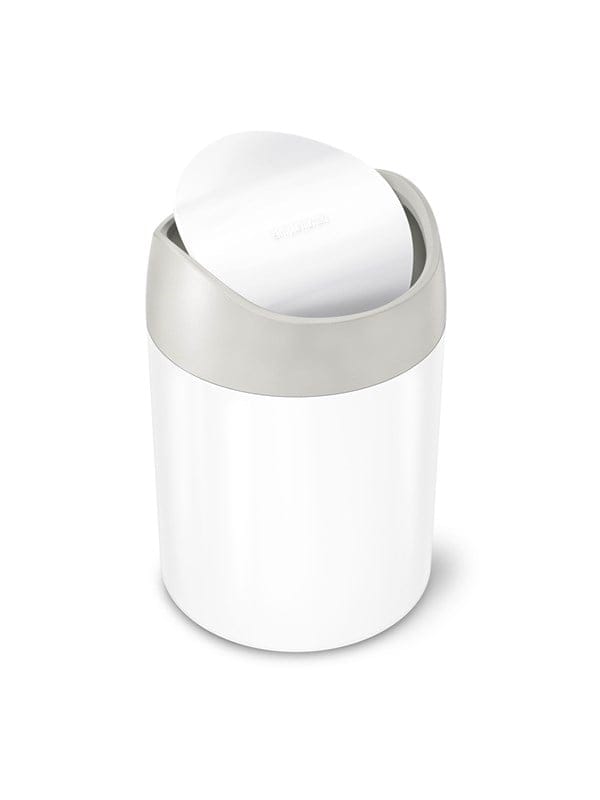 Simplehuman - Mülleimern - Tischmülleimer Mini 1,5 l, Weiß CW2079