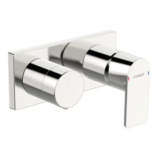 Hansa Stela Einhebelmischer Fertigmontageset für Wanne/Brause 4457 Rosette eckig Chrom