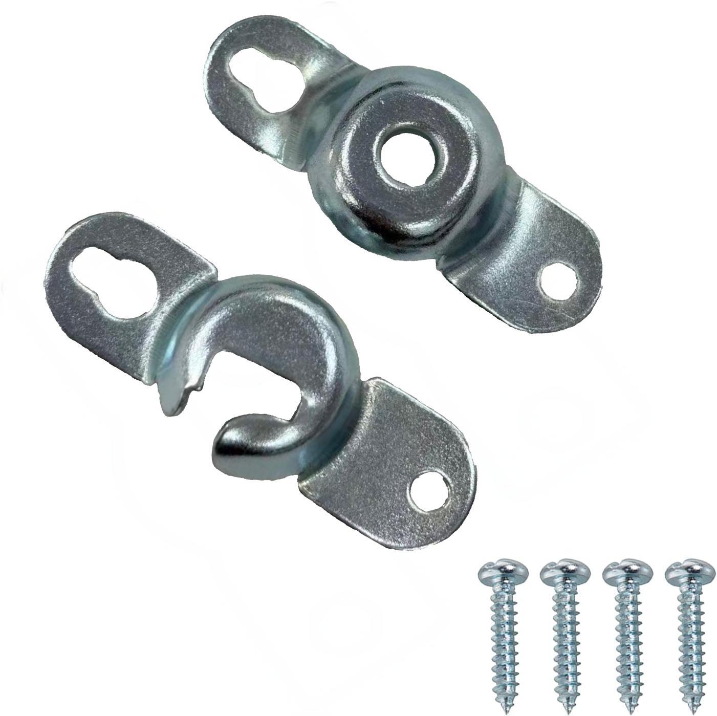 1 Paar Rollladenhalterungen Mit Rollen, Integrierten Schrauben, Zinklegierung 3,8 Mm Wellenkopf-reparaturteile