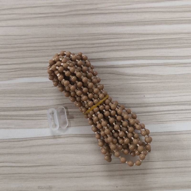 10 Meter Braune Perlenkette Für Vertikaljalousien/vertikalrollos, Kunststoffperlen, Reißverschlusskette Und Kette.