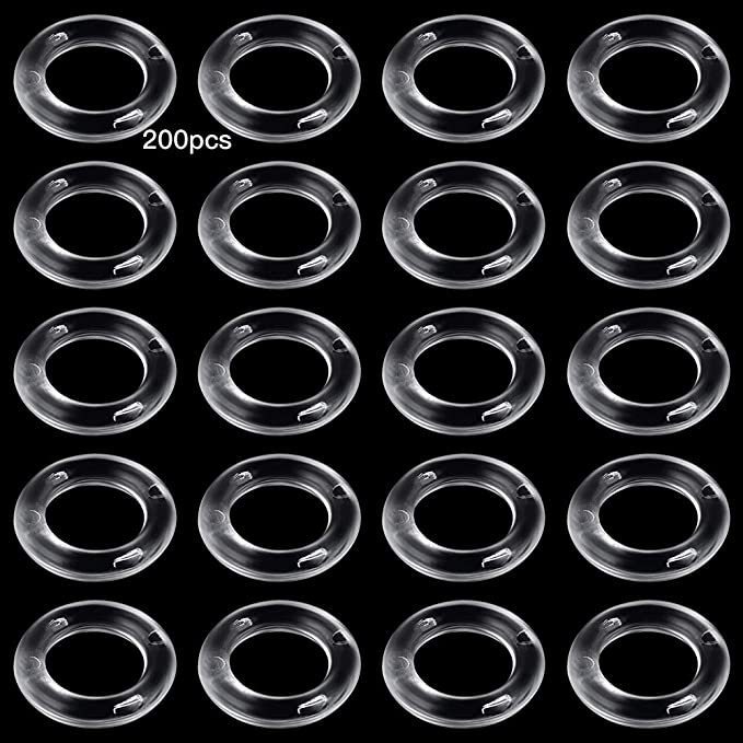 100 Raffrolloringe, 13 Mm Transparente Raffrolloringe, Gardinenzubehör.