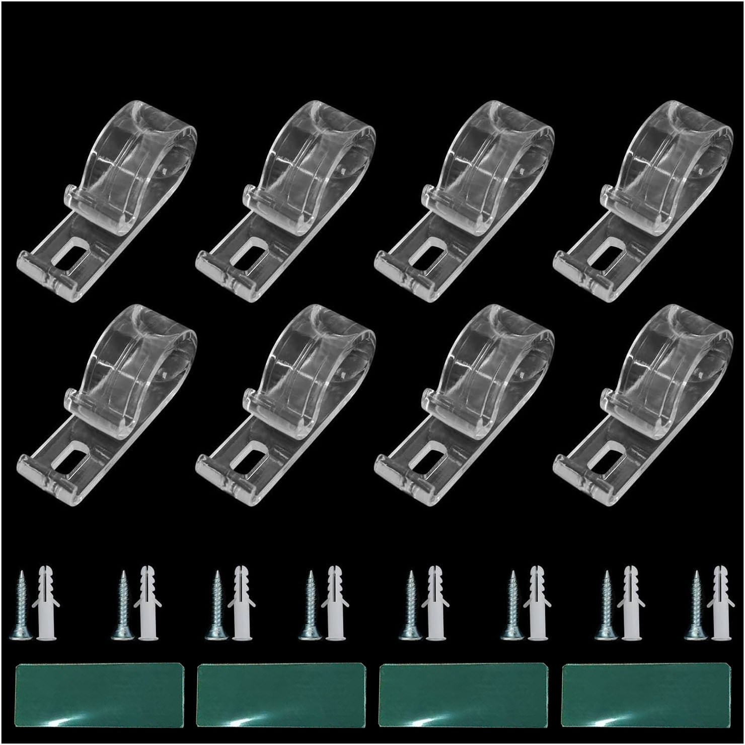 20-teiliges Set Mit Bohrfreiem Befestigungsmaterial Für Gartenpavillons/hofjalousien/rollos/vorhänge (zugschnur, Positionierungshaken Und Befestigungselemente).