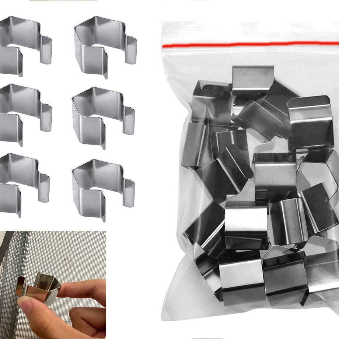 25-teiliges Montage-set Für Fliegengittertüren, Reparatur- Und Befestigungsclips Für Fliegengitterfenster, Universell Einsetzbar Für Terrassen, Balkone Und Garagen, Robust Und Langlebig.