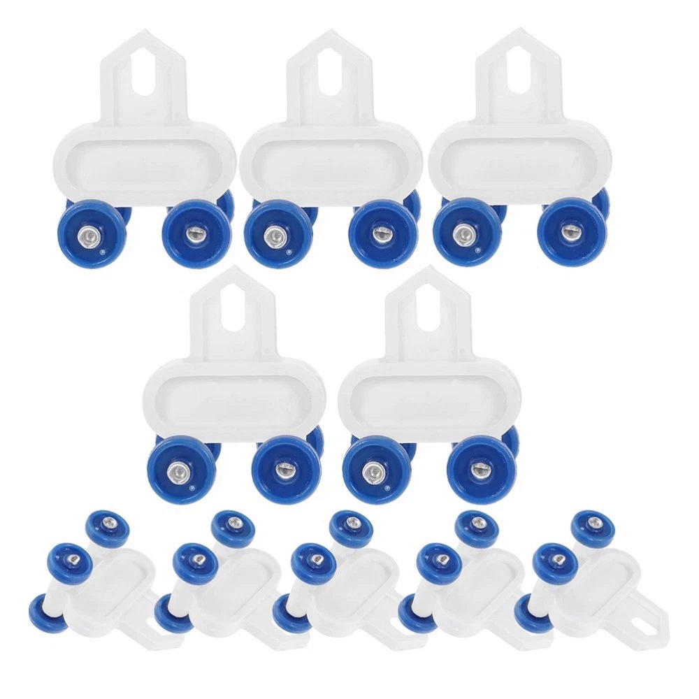 30-teiliges Set Bestehend Aus Schienenrollen, Geraden Schienen, Führungsschienen, Rädern, Laufrollen, Doppelrädern, Vierrädern, Schienenzubehör, Haken Und Rädern
