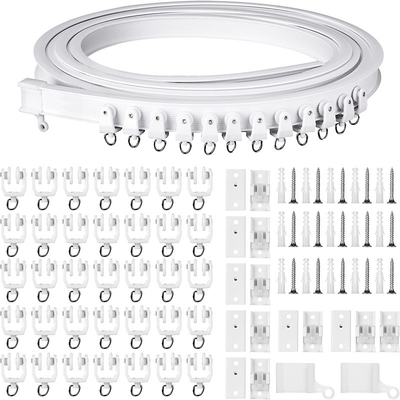 5 Meter Lange Gebogene Schiene, Pvc-schiene, Geräuschlose Gleitschiene, Flexible U-förmige Führungsschiene Aus Kunststoffstahl