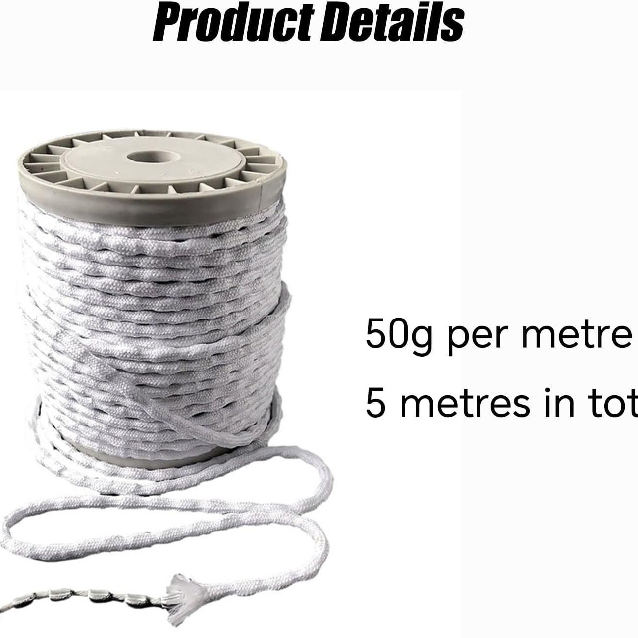 5 Meter Langes Bleiseil, Hochdichte, Flexible Gardinenbeschwerungsleine, Die Zum Beschweren, Formen Und Drapieren Von Gardinen Am Unteren Rand Verwendet Wird.