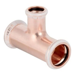 Mapress Kupfer T-Stück reduziert, d 15mm, d1 22mm, d2 15mm - Geberit