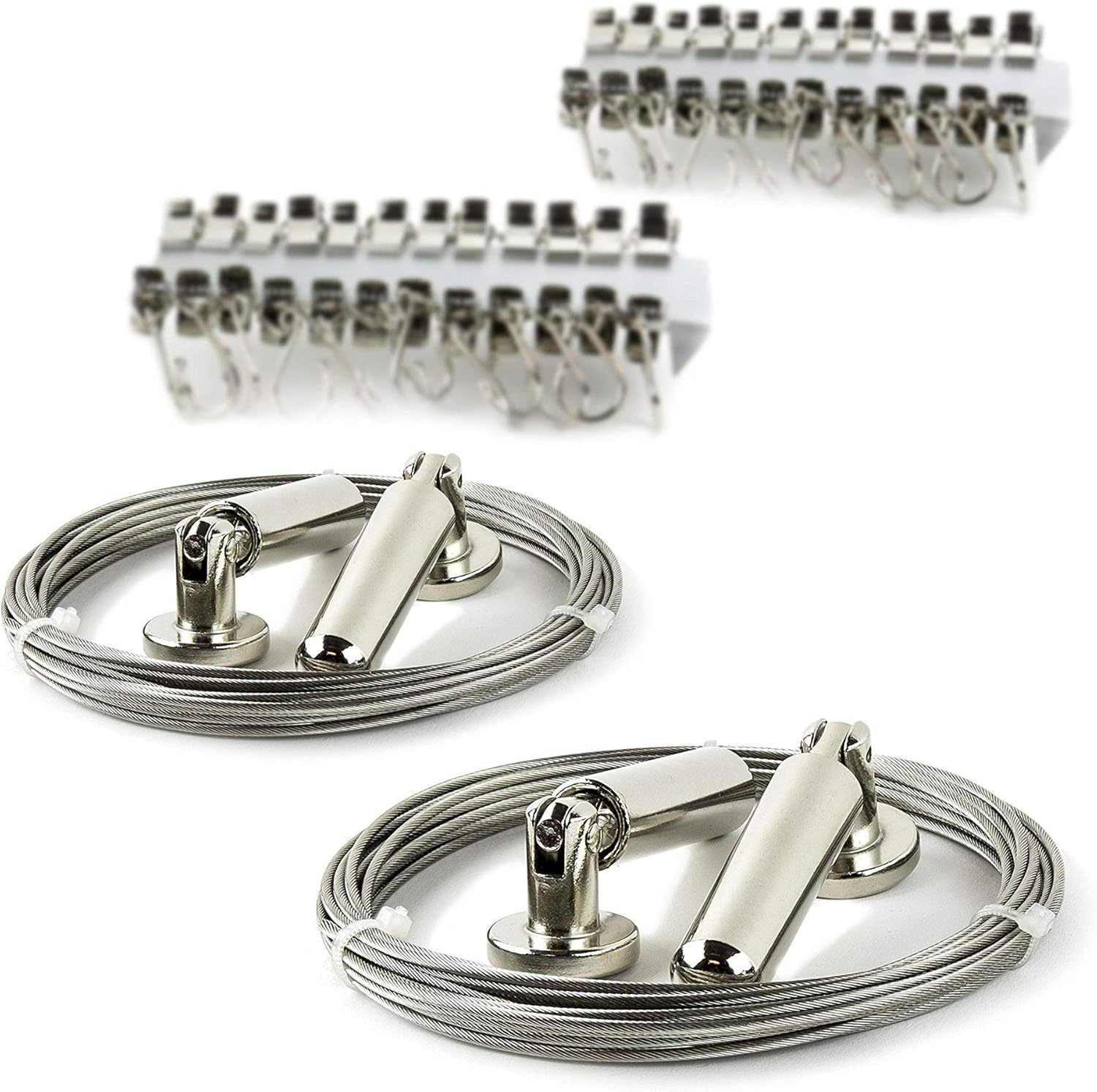 5 Meter Langes, Kunststoffummanteltes Stahlseil-set (2 Sets) Für Den Innen- Und Außenbereich, Wäscheleine Und Gardinenseil Aus Edelstahl 304.
