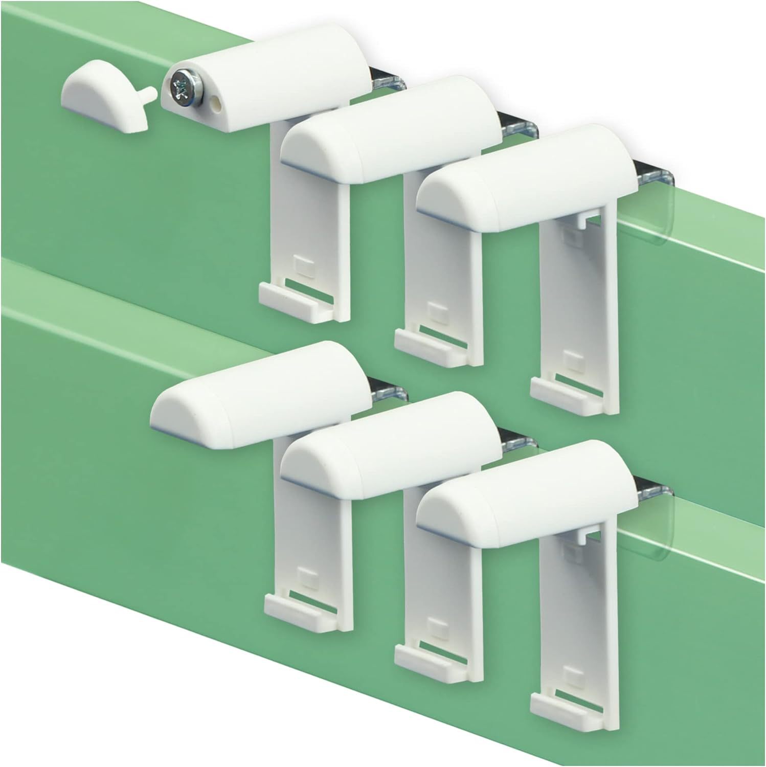 6er-pack F030 Jalousien-befestigungsclips, Rostfreies Metall, Schnellmontage Zum Einrasten