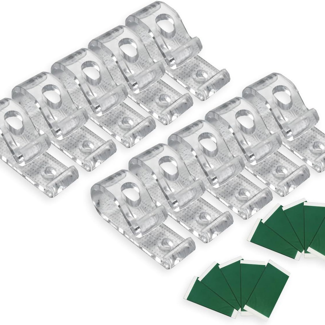 8 Doppelloch-positionierungshaken Mit Verdickter, Alterungsbeständiger Und Langlebiger Green Glue-positionierungsbasis Für Rollos/jalousien