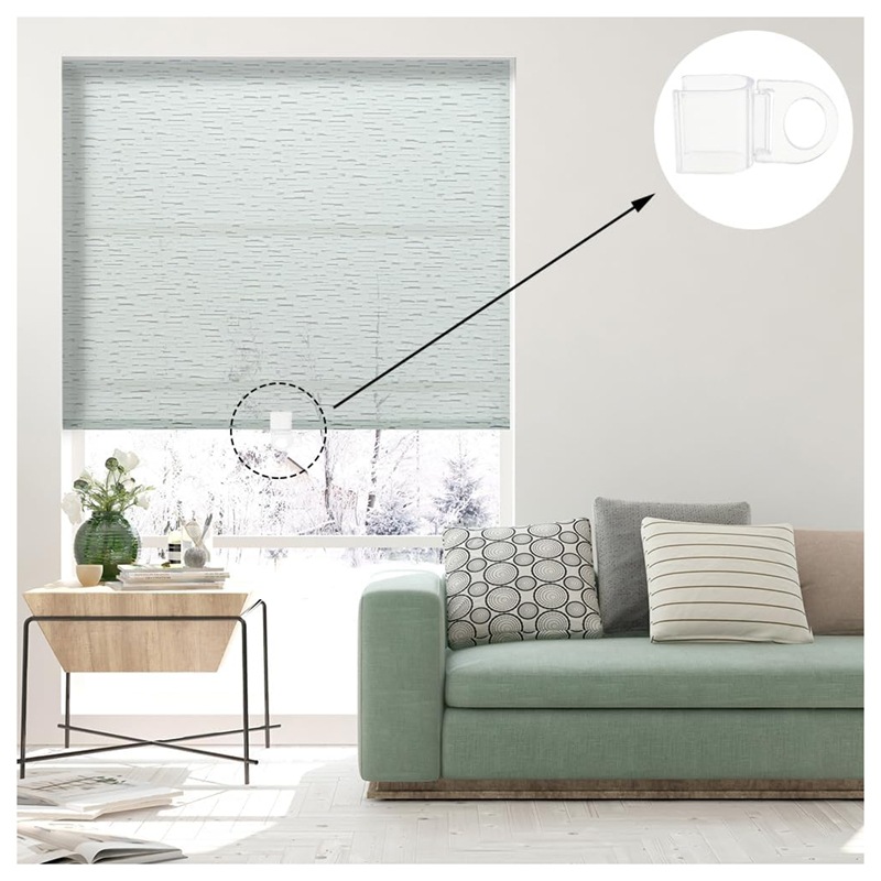 8er-packung Transparenter U-förmiger Rollogriffe, Kabelloser Vorhanghebeclips Und Ersatzteile Zur Verwendung Als Sonnenschutz Im Wohnbereich.