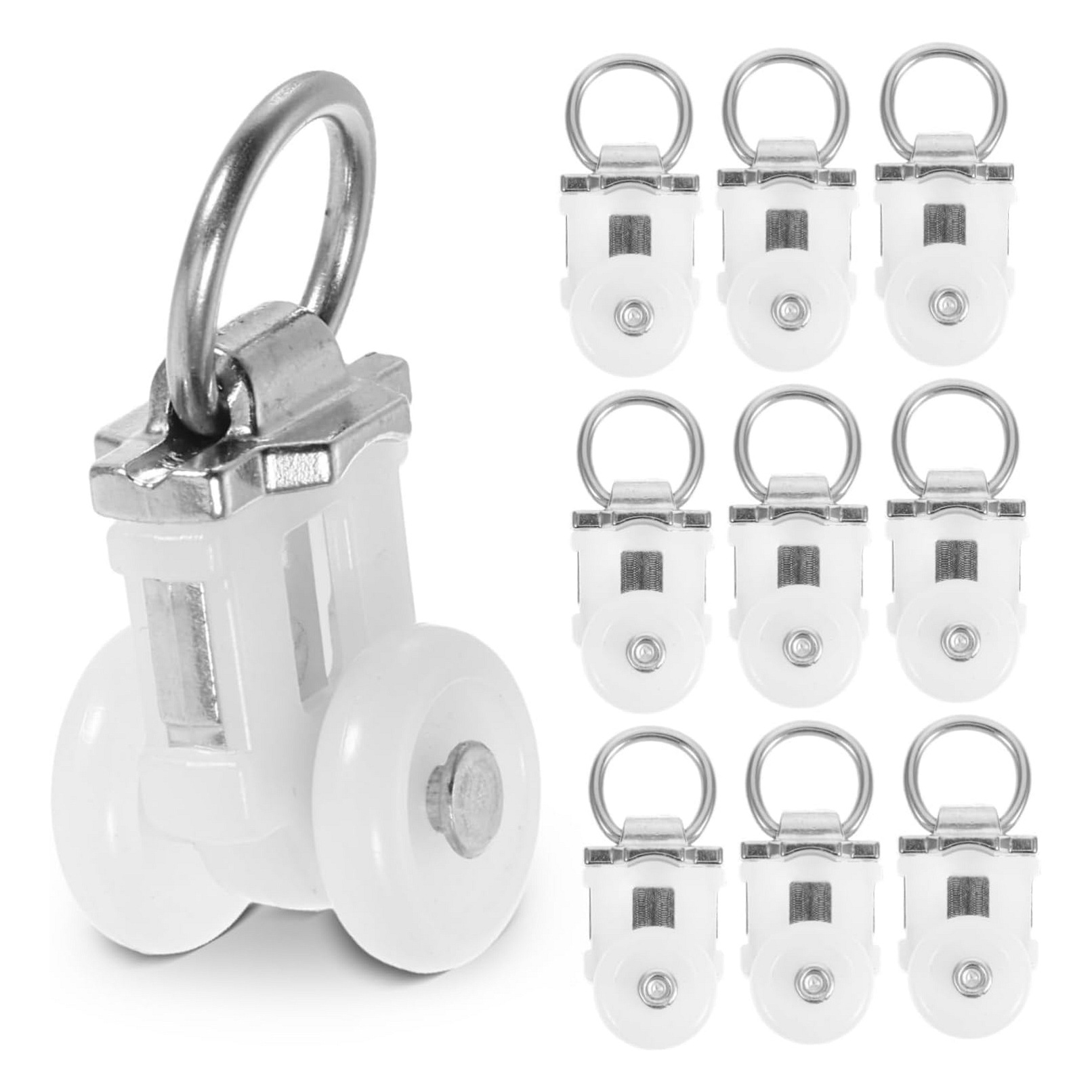 Amazon Aluminiumlegierung Kugellagerrollen, Gerade Schienen, Gebogene Schienen, Gleitschienenzubehör, Hakenzubehör, Geräuscharme Rollen (20 Stück)