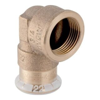 Mapress Kupfer Übergangswinkel 90 Grad mit Innengewinde, CC499K, d 15mm, Rp 1/2' - Geberit
