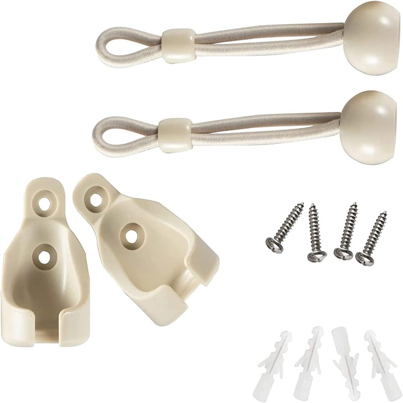 Befestigungsschnalle Für Rollos Im Einzelhandel, Winddichte Seilschnalle Für Außenrollos, Elastisches Befestigungsseil, Beige