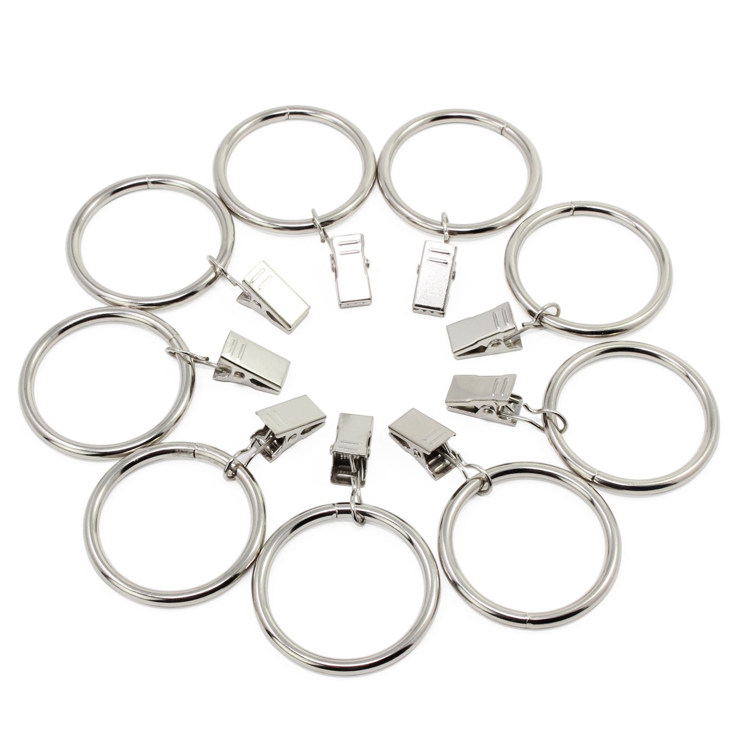 Bestseller: Gardinenringe + Gardinenclips, 20 Rostfreie Gardinenclips, Duschvorhanghaken, Einfach Zu Montieren.