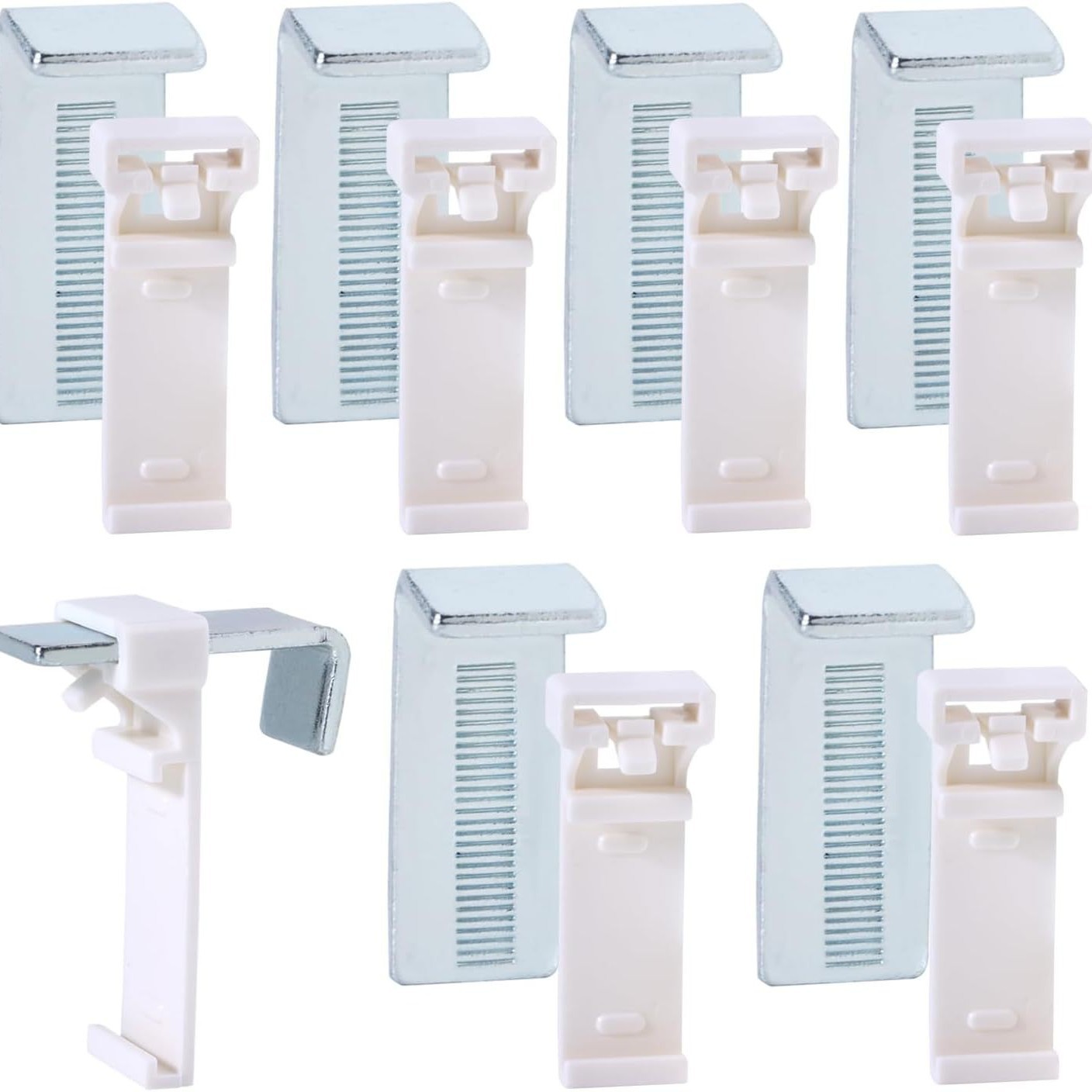 Dreierpack Bohrfreie Rollohalterungen, Klemm-/klebe-doppelfunktion, Geeignet Für Pvc-holzfensterrahmen Und Doppelrollosysteme.