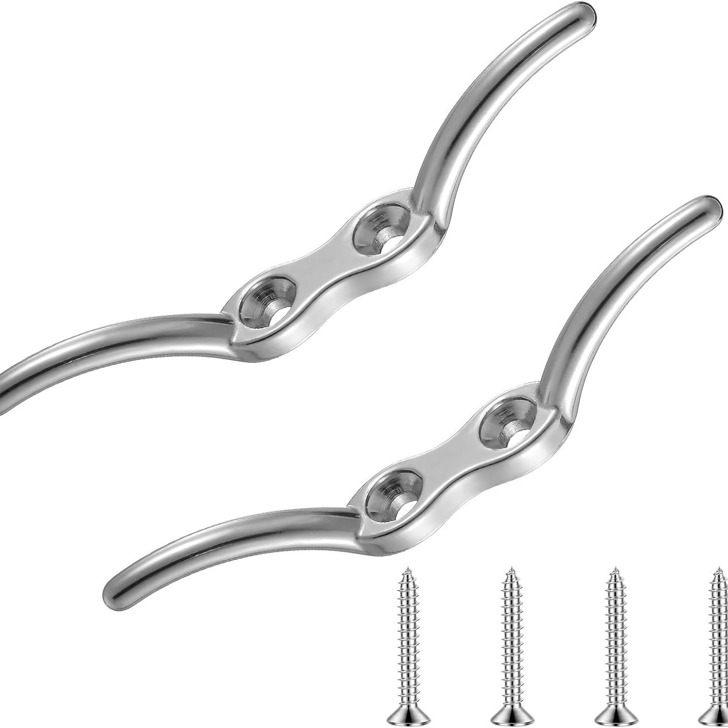 Edelstahl-kabelbefestigungsbolzen Mit Schrauben, Multifunktionale Seilklemmen Für Schifffahrt Und Haushalt, 2er-pack