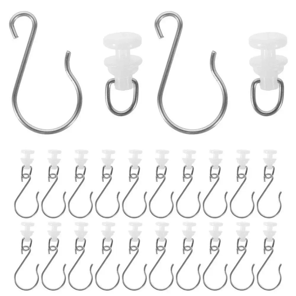 Edelstahlhaken Für Duschvorhangschienen Und Rollensysteme, Extra Große Haken Für Römische Ringe (20 Stück).