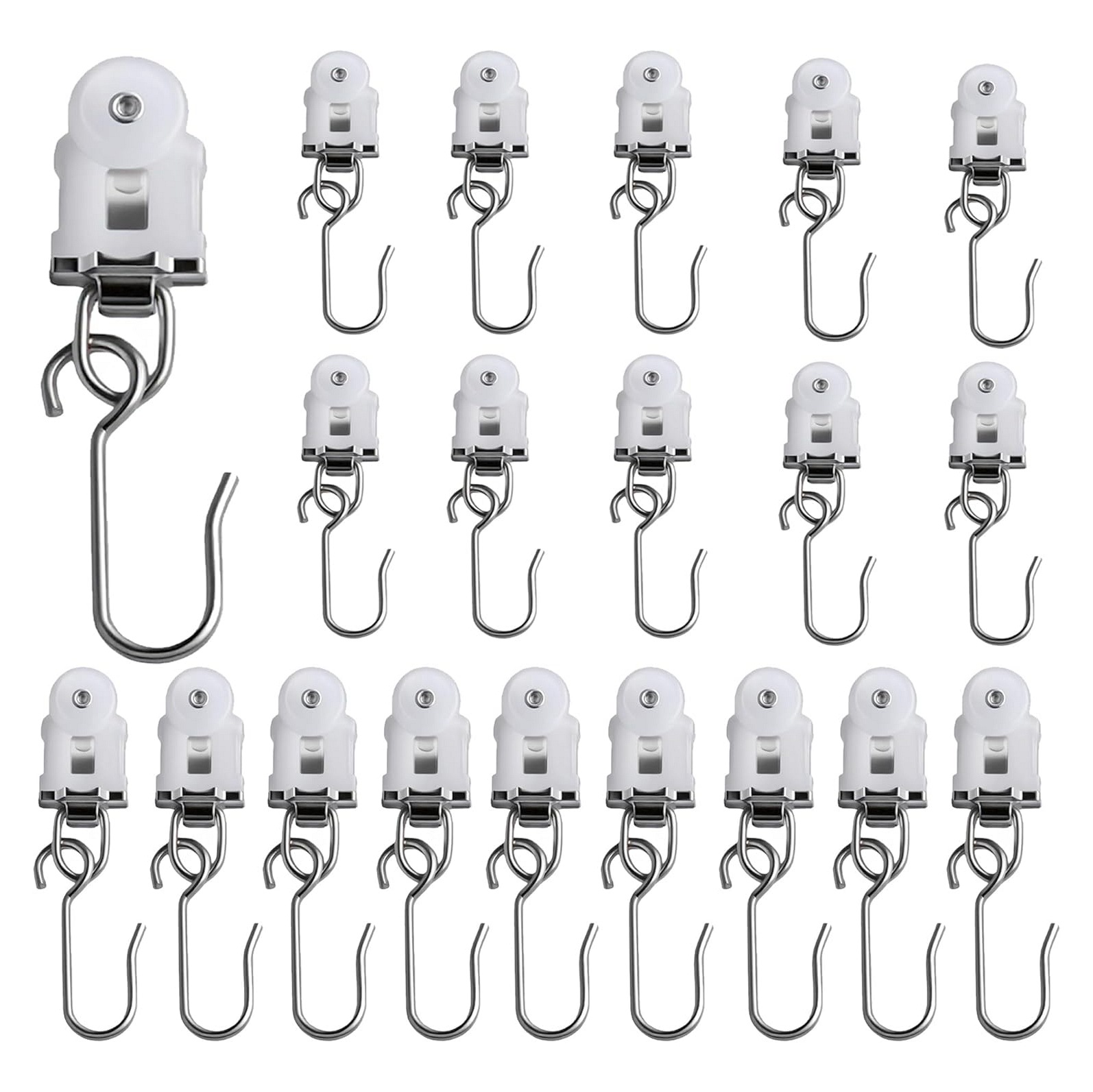 Gardinenschienen- Und Rollenset, Edelstahlräder, Kugelgelagerte Leichtmetallräder, 13-mm-metalllagerräder (20 Stück)