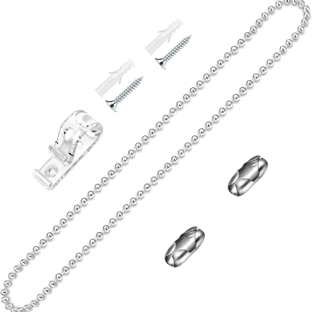 Kettenersatzset Für Rollos/jalousien, Edelstahl-kugelkette Mit Verbindungsstücken, Originalersatz, Leichtgängige Bedienung.