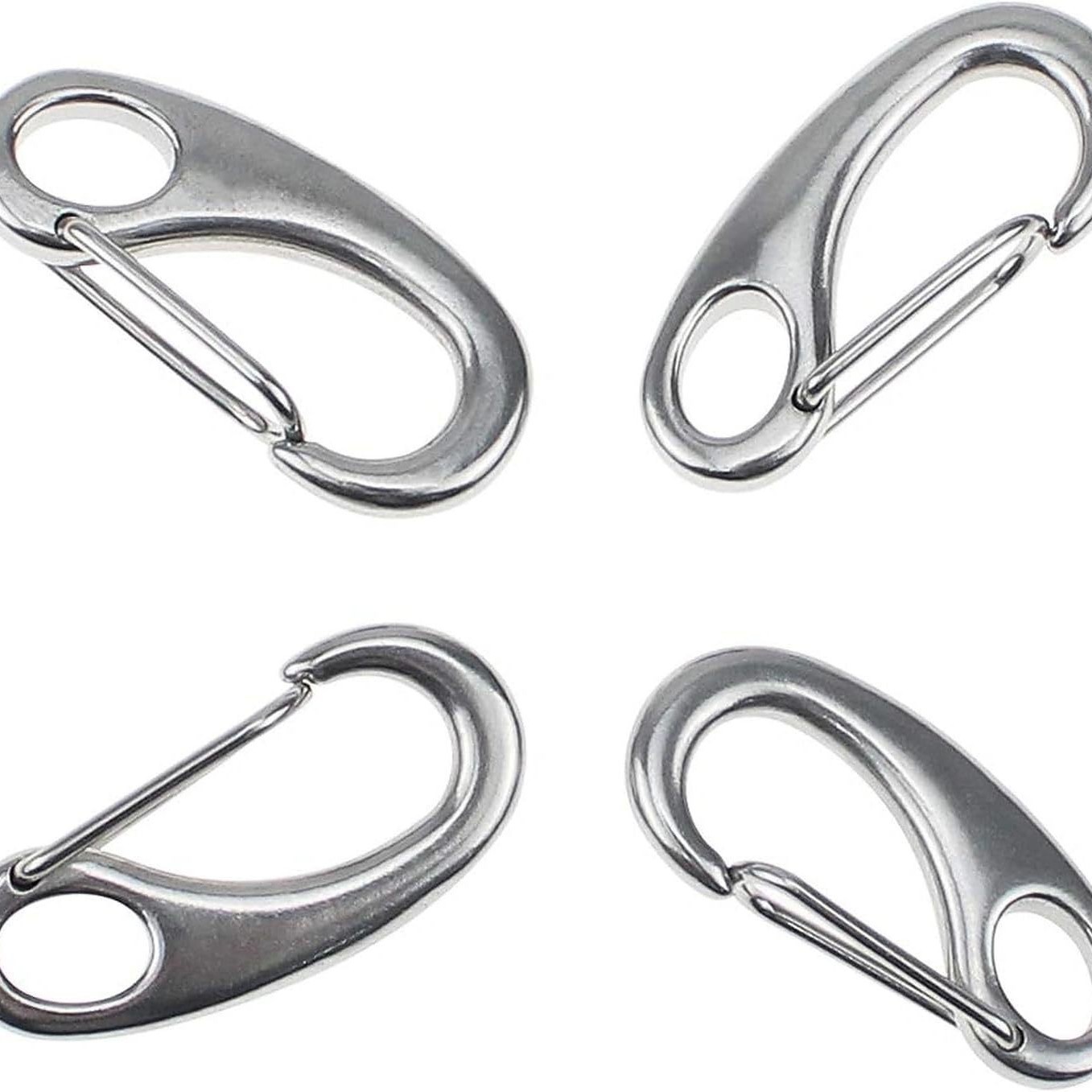 Outdoor-edelstahl-federclips, 4 Tragfähige Kletterclips, Karabiner, Fahnenmast-campinghaken, Zubehör.