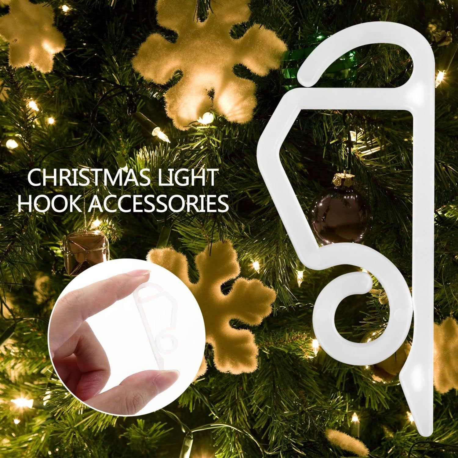 Seitlicher Schiebehaken Für Lichterketten, Wetterfester Kunststoffclip Für Den Außenbereich, Geeignet Für Lichterketten Und Weihnachtsdekorationen (20 Stück)