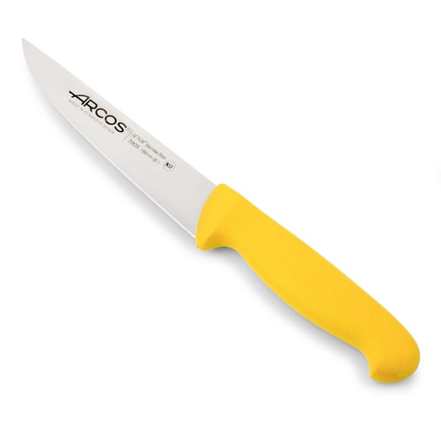 Küchenmesser Arcos Farbe - Prof 290500 Edelstahl Nitrum und mango ergonomische gelbe Polypropylenklinge und 13 cm Klinge, Vitrine