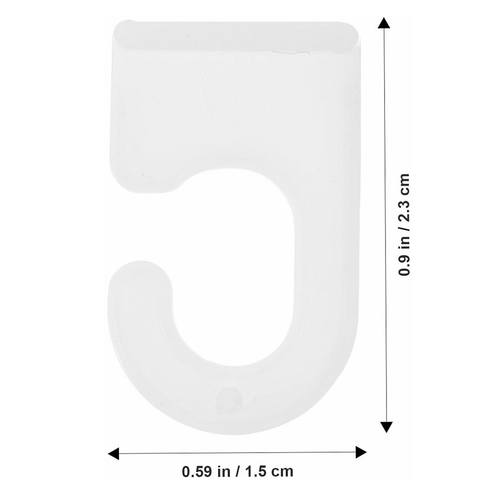 Zubehör Für Rollos, Flachrohrhaken Aus Kunststoff, Positionierhaken Für Pvc-rollos, Posterrollenhaken (20 Stück)