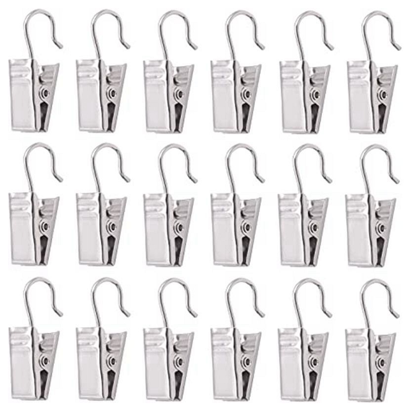 ♔gardinenclips, Haken, Lackierte Clips, Schnallen, Duschvorhangclips, Robuste, Verdickte Clips, Langlebig Und Rostbeständig (15 Stück)