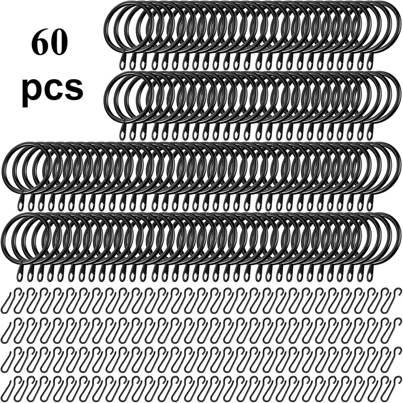 30 Schwarze Edelstahlringe Und 30 Schwarze Metallhaken Sind Ab Lager Verfügbar.