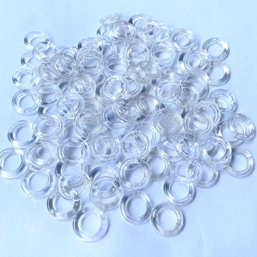 100 Transparente Pvc-kunststoffdichtungen, Römische Ringe, Verschleißfeste, Isolierende Kunststoff-rundscheiben