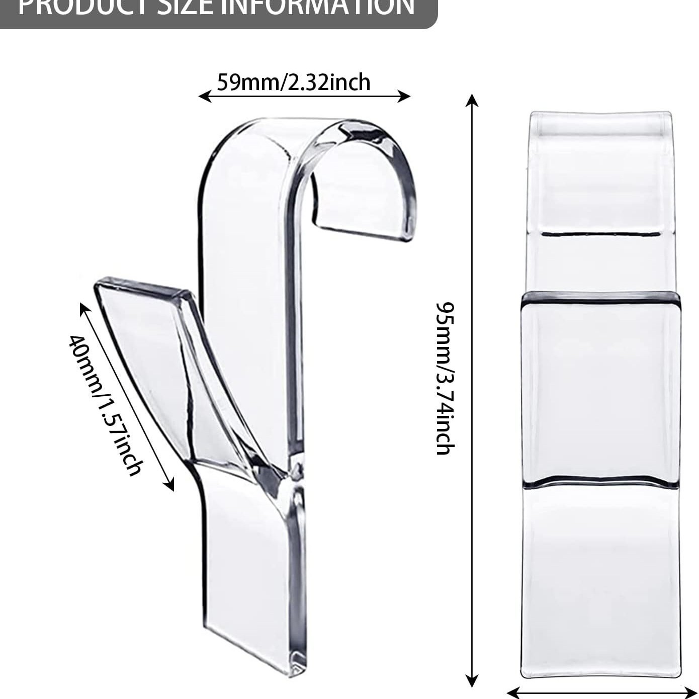 8er-packung Transparente Handtuchhaken Aus Kunststoff, Nagelfreie Montage, Multifunktionale Aufbewahrung Für Badezimmer/küchen.