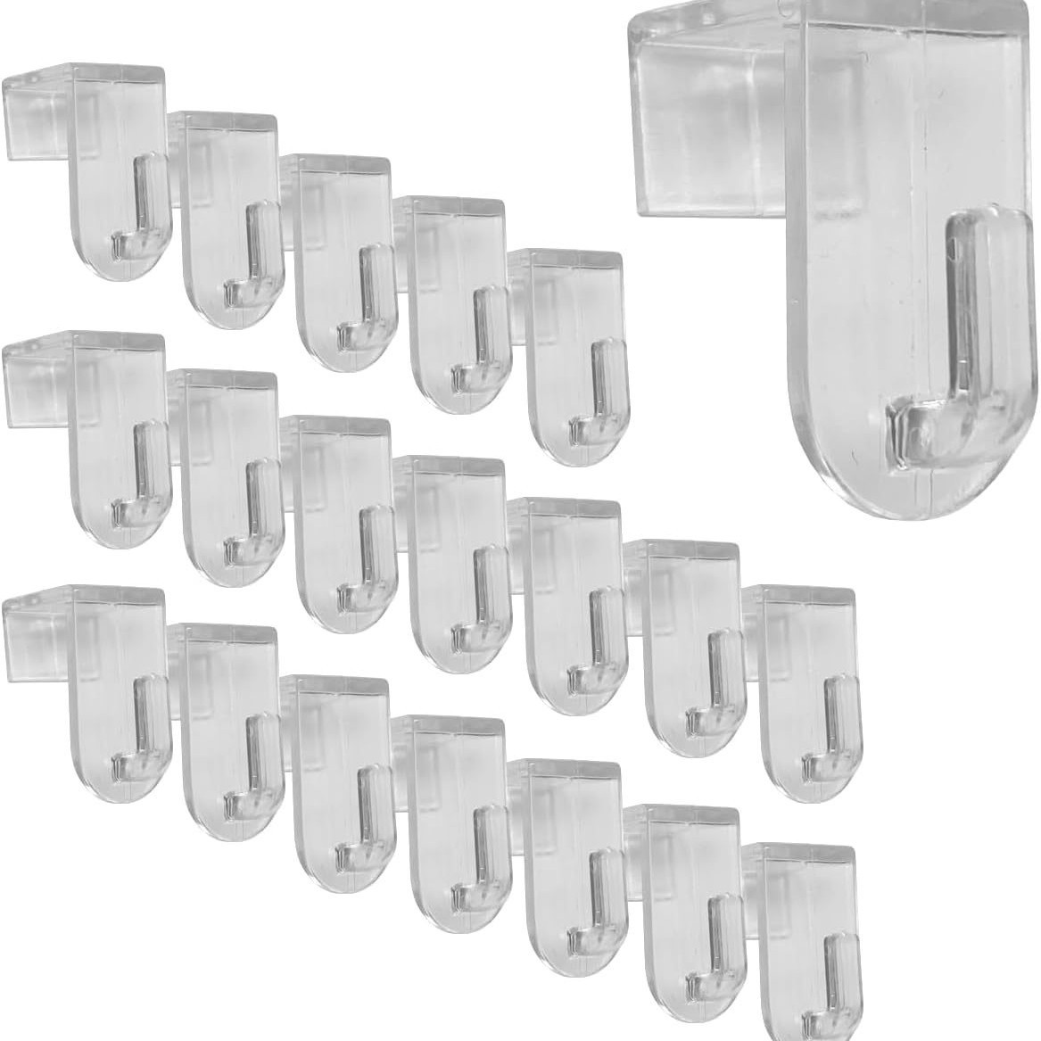 Transparente, Unsichtbare Fensterhaken-dekorationsclips, Erhältlich In 20er- Oder 10er-sets, Geeignet Für Fensterrahmen Bis Zu 17 Mm Dicke, Dekorative Leuchten.