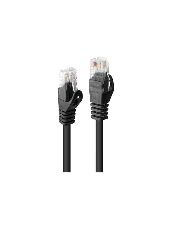 48194 RJ45 Netzwerkkabel, Patchkabel cat 6 u/utp 3.00 m Schwarz 1 St. - Lindy