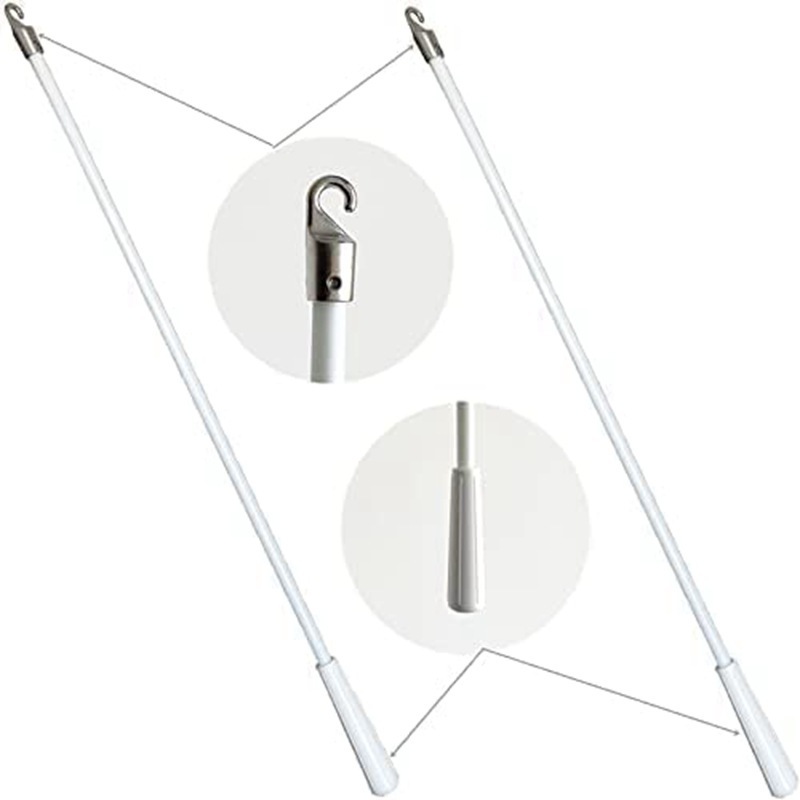 Zubehör Für 17-zoll-plisseejalousien, Plisseejalousie, Drehbare Fiberglasstange, Jalousie, Weiße Zugstange.