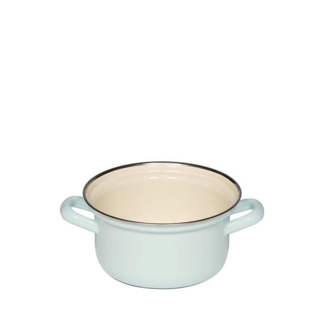 Riess Kasserolle mit Chromrand Emaille 14cm, 0.75 Liter