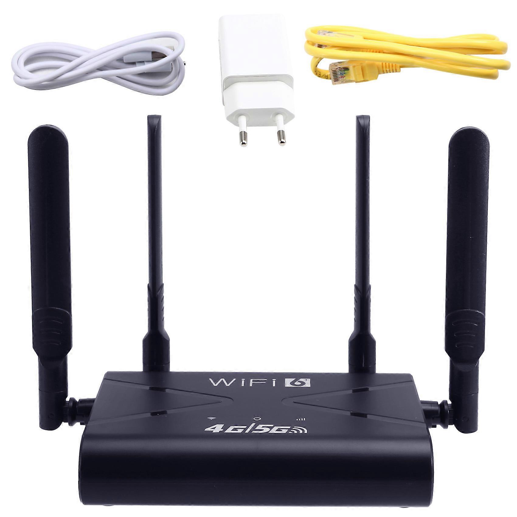 Wifi 6 Lte 300 Mbps High Speed 4g/5g Lte Cpe Wireless Router Mit Sim-kartensteckplatz Und 4 Antennen Für Telefon Und Laptop (eu-stecker).