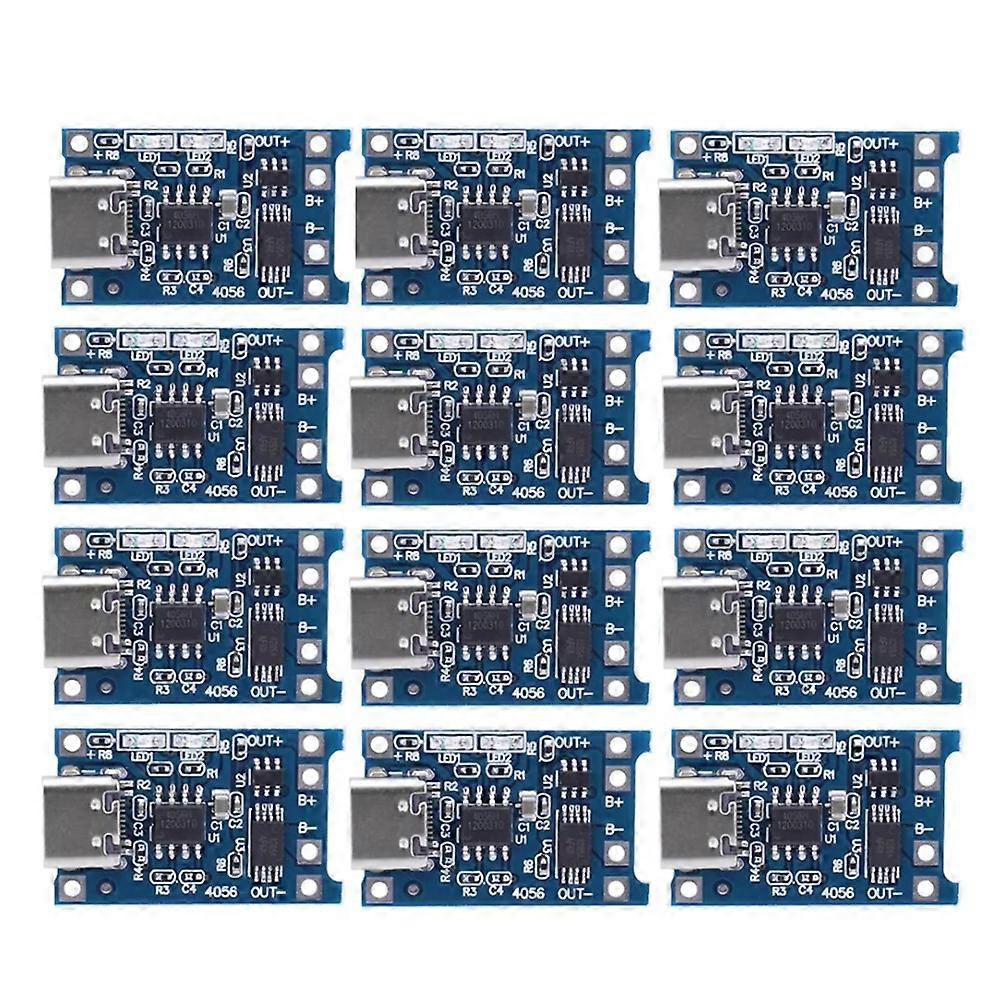 Lademodul Für 18650 Typ-c Lithium-batterie (12 Stück), 5 V, 1 A, Mit Doppeltem Schutz, Ideal Für Diy-projekte.