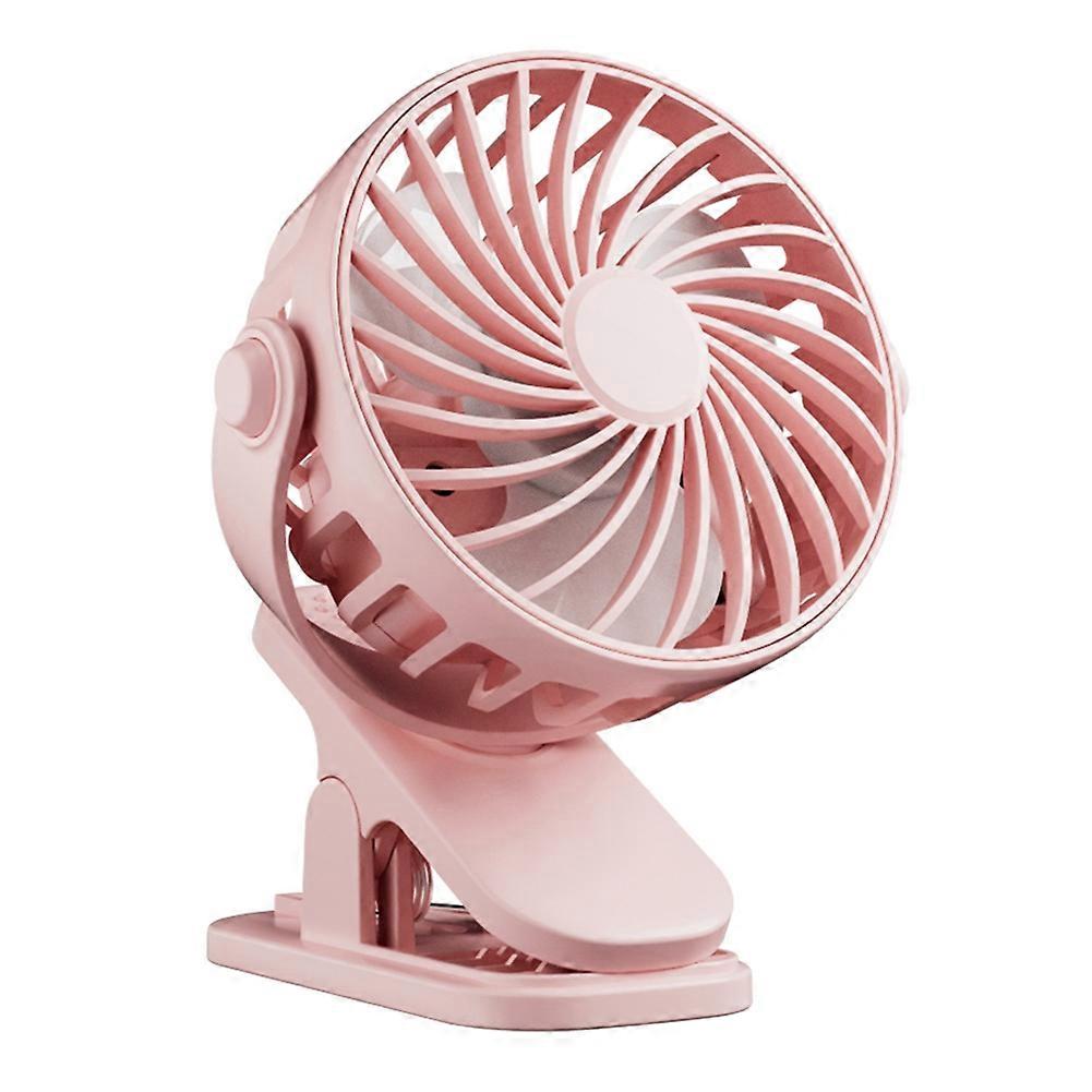 Mini-ventilator Mit Akku, Drehbar, Mit Aufhängeclip, Tragbar, Für Büro, Schlafzimmer, Studentenwohnheim, Draußen, Pinkes Geschenk