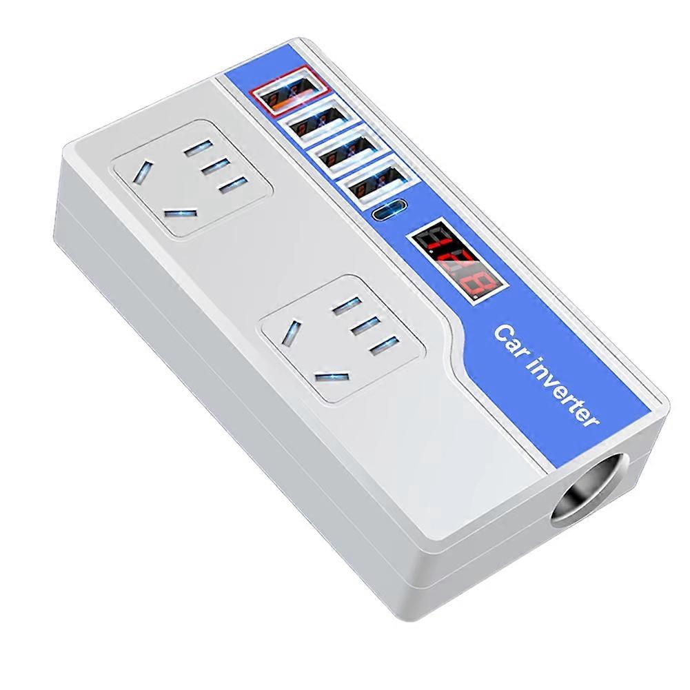Kfz-stromwandler 12 V/24 V Gleichstrom Auf 220 V Wechselstrom, 2000 W, Mit 4 Usb-anschlüssen Und Digitalanzeige. Kfz-netzteil, B