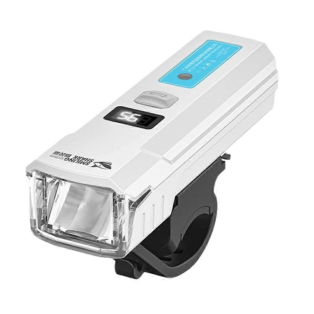 Smiling Shark Fahrrad-stirnlampe Mit Digitalanzeige, Wasserdicht Und Mit Hoher Leuchtkraft, Ideal Für Nachtfahrten In Den Bergen (schwarz).