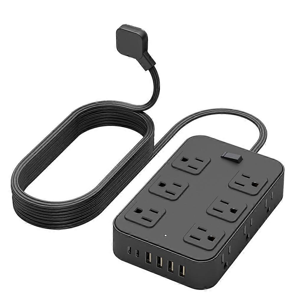 Überspannungsschutz-steckdosenleiste Mit 12 Ac-steckdosen Und 6 Usb-anschlüssen, Wand- Oder Tischladestation, Amerikanischer Stecker.