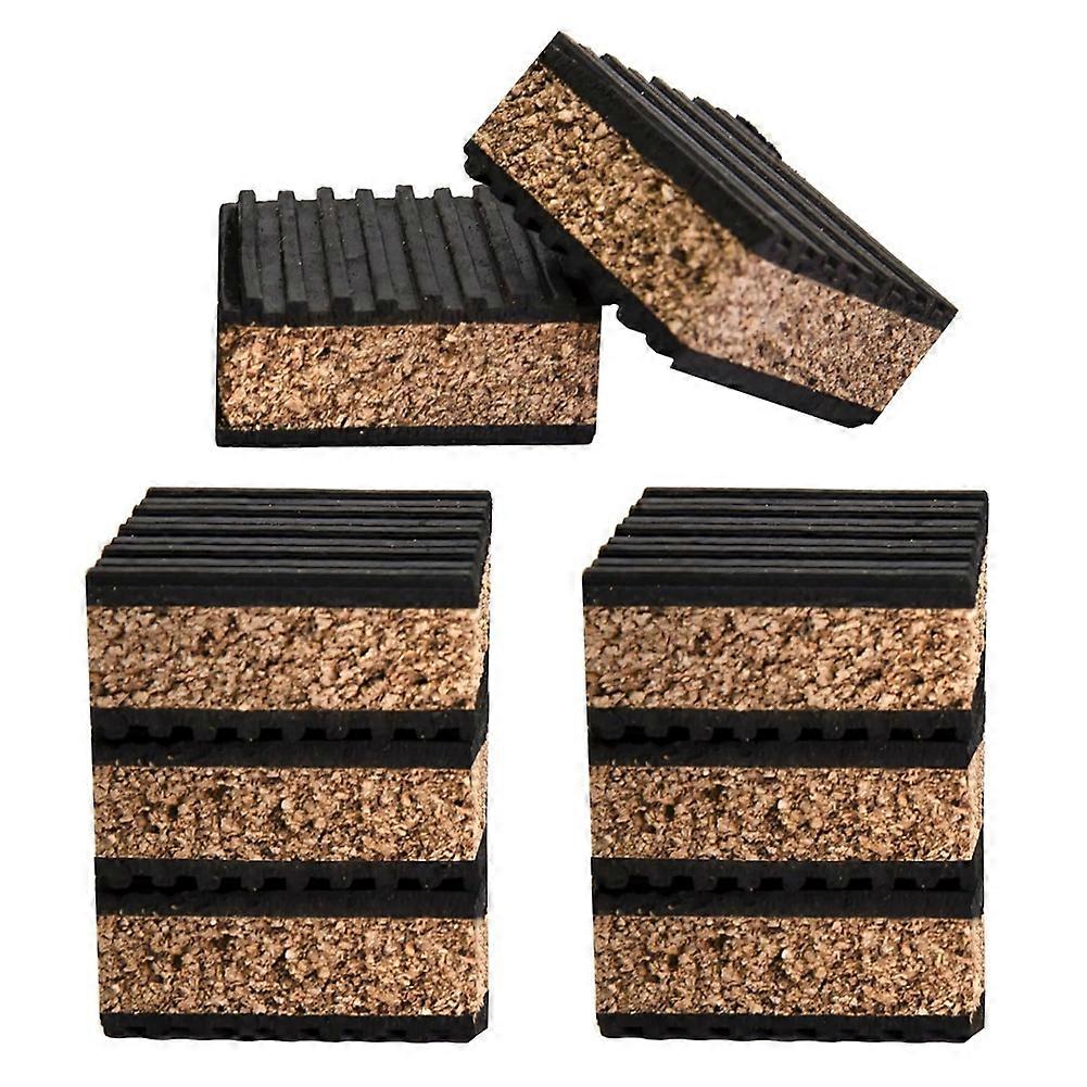 Set Mit 8 Akustischen Isolationspads Aus Kork, 5 X 5 X 2,2 Cm, Für Plattenspieler, Zur Reduzierung Von Vibrationen Und Überspringungen.