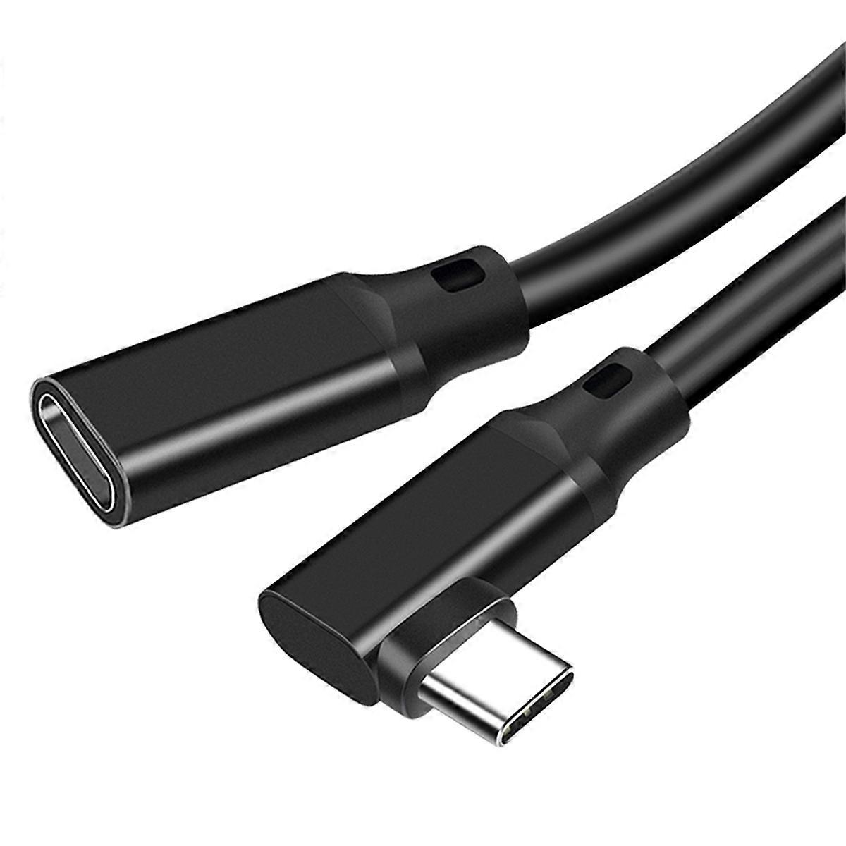 90° Abgewinkeltes Usb-c-verlängerungskabel, Usb 3.2 Gen2, 100 W Pd, 20 Gbit/s Datenübertragung Für Monitor-streaming Und Virtual Reality, 1 M