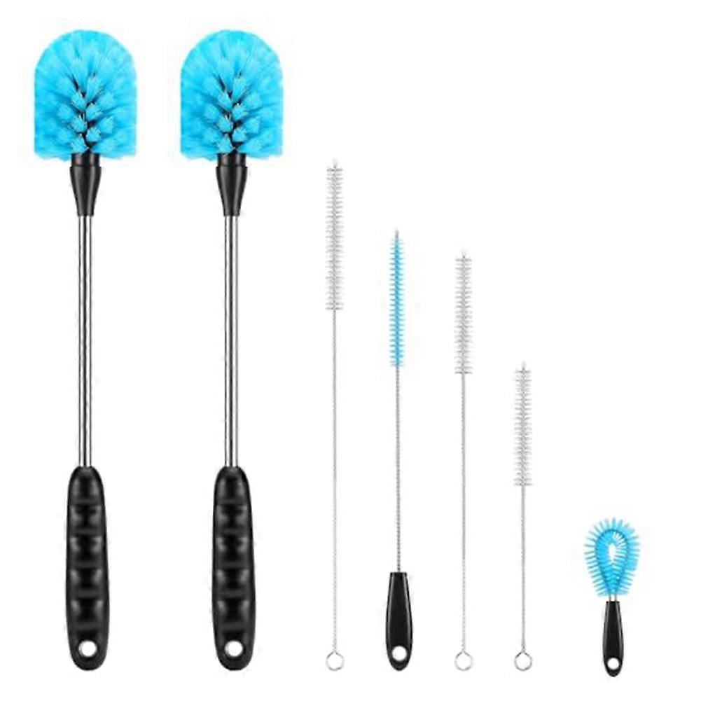 Set Mit 7 Babyflaschen-reinigungsbürsten Mit Langem Griff, Inklusive 5 Strohhalmbürsten Für Vielseitige Reinigung