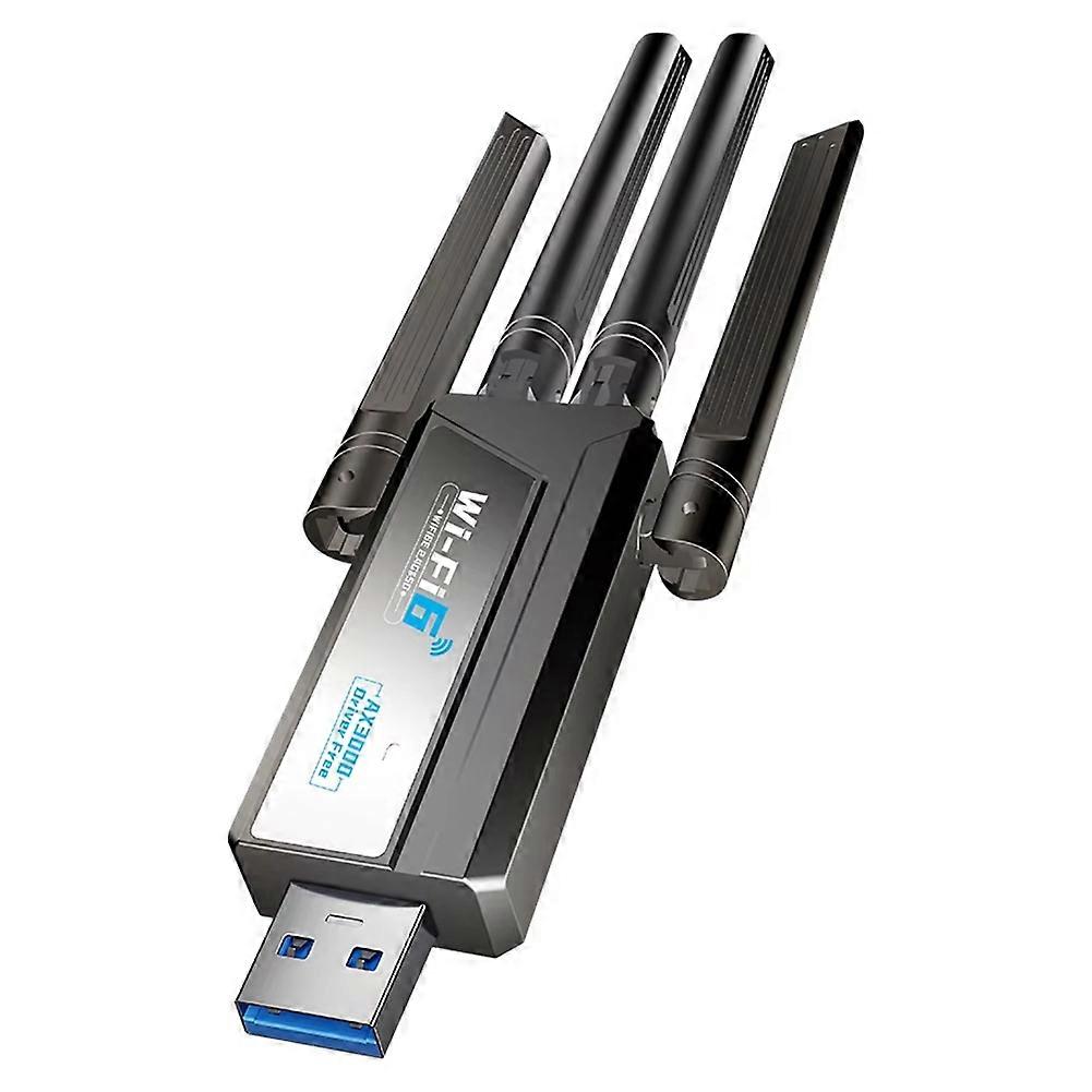 Dualband-wlan-6e-netzwerkkarte (2,4 Ghz/5 Ghz) Mit Usb-3.0-empfänger Und 3000-mbit/s-wlan-adapter Für Windows 10/11